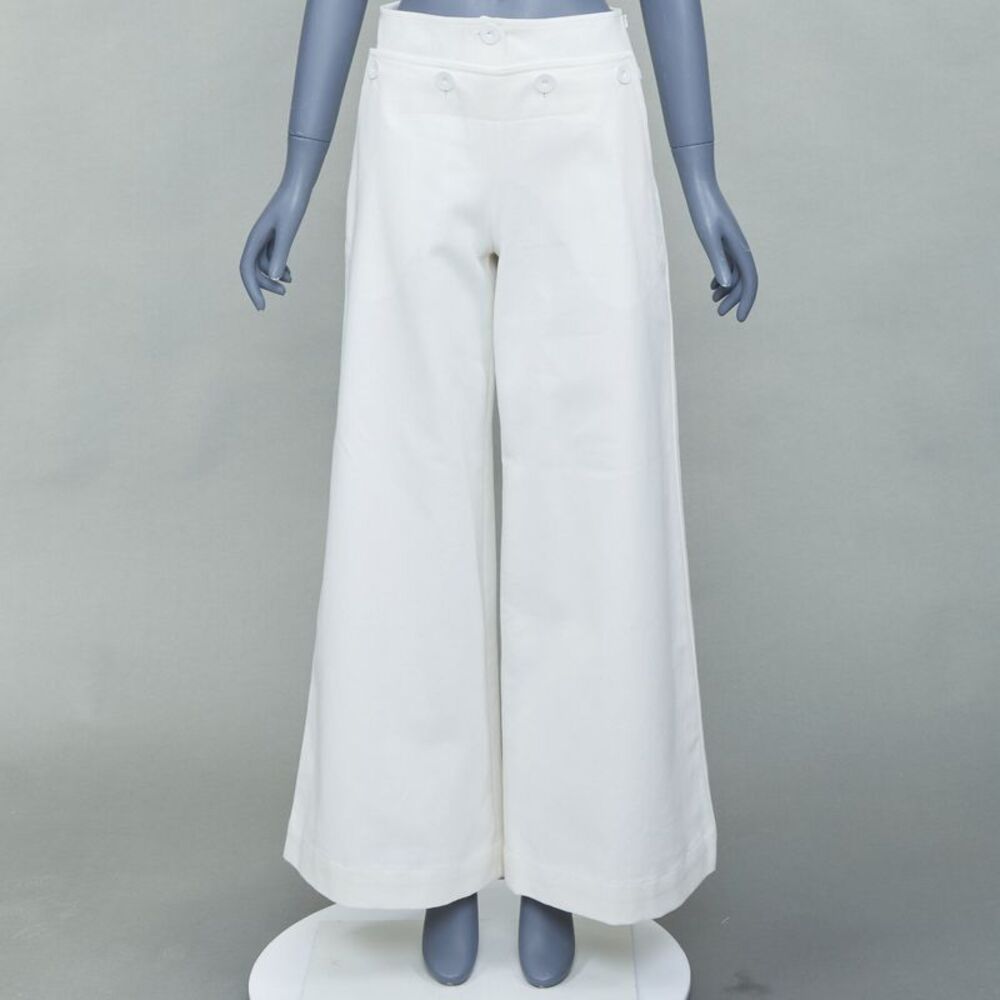 Max Mara Sfilata White Wide Leg Jeans